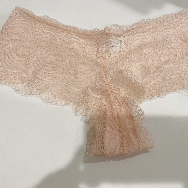 peach lace panty
